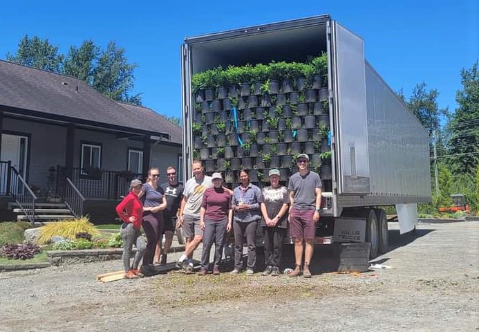 Alyon Nursery team loading plants for delivery